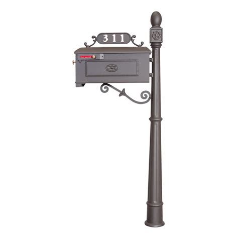 mailbox attachment bracket for existing metal post|mailbox bracket for round pole.